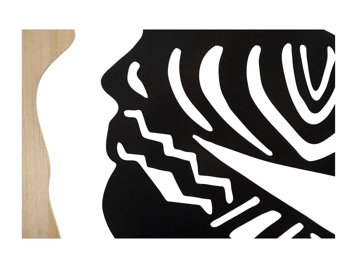 Décoration en Métal et Bois Afrique, Marron, 53x2x80 cm, Seven Design