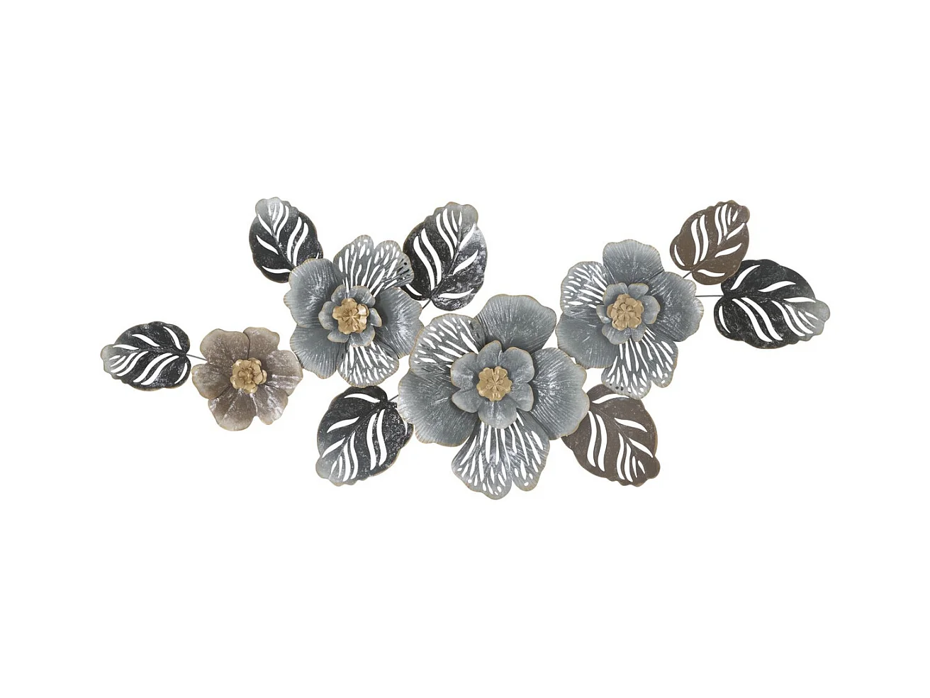 Decorazione in Metallo 3D Foglia 11, Multicolore, 157,5x9x66,5 cm, Epikasa