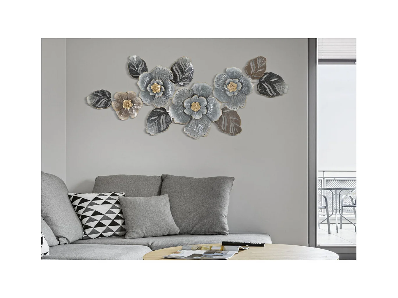 Decorazione in Metallo 3D Foglia 11, Multicolore, 157,5x9x66,5 cm, Epikasa