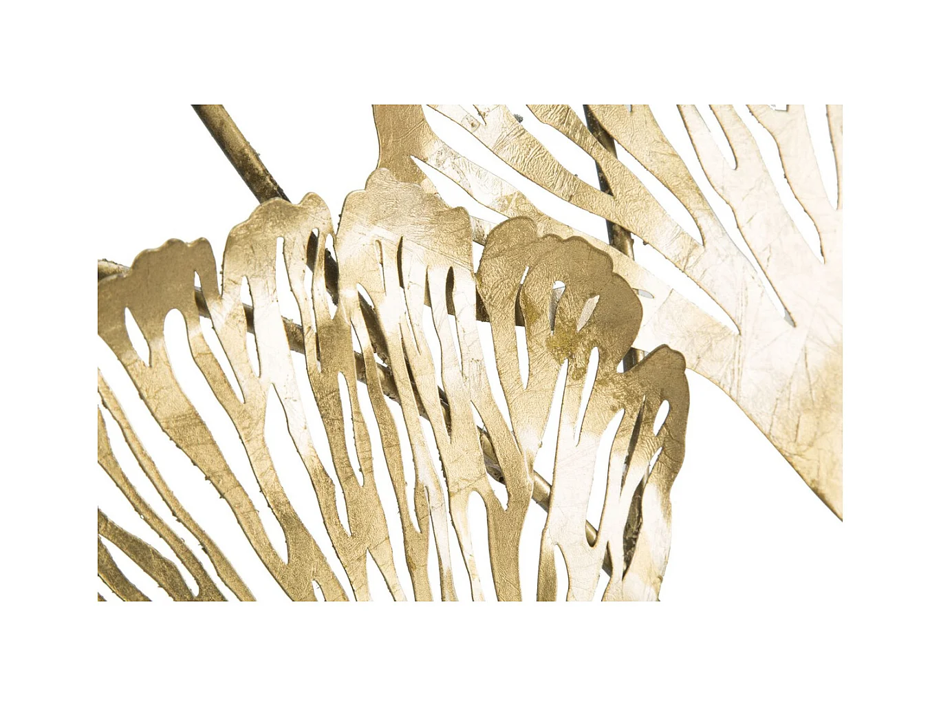 3D Metalen Decoratie Blad 28, Goud, 75x5,5x101 cm, Epikasa