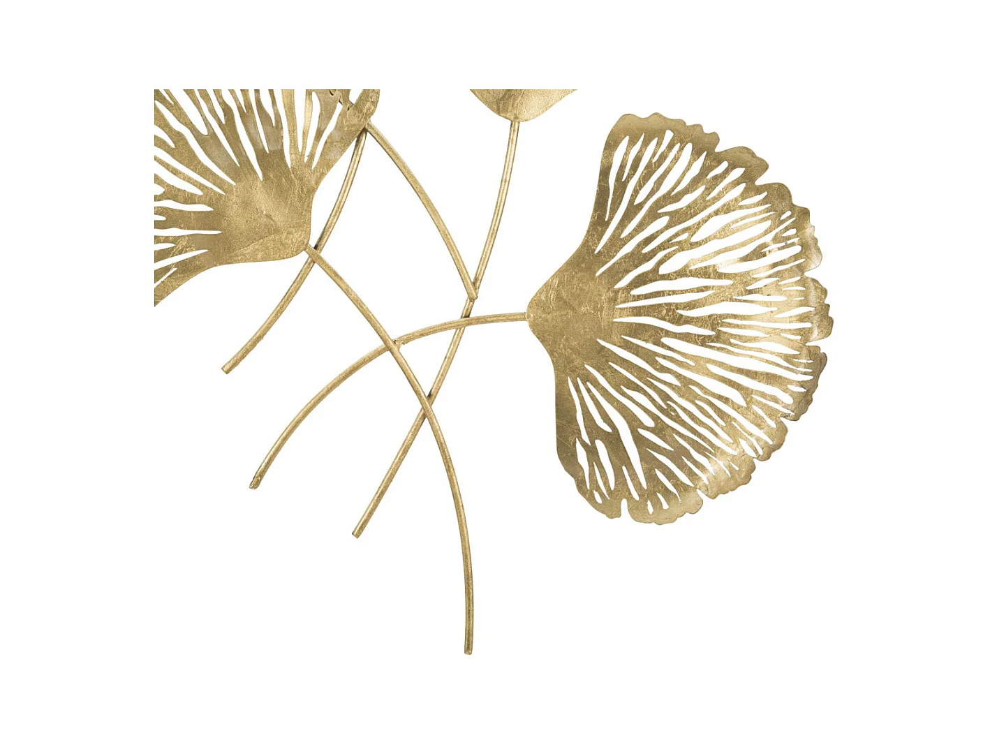 3D Metalen Decoratie Blad 28, Goud, 75x5,5x101 cm, Epikasa