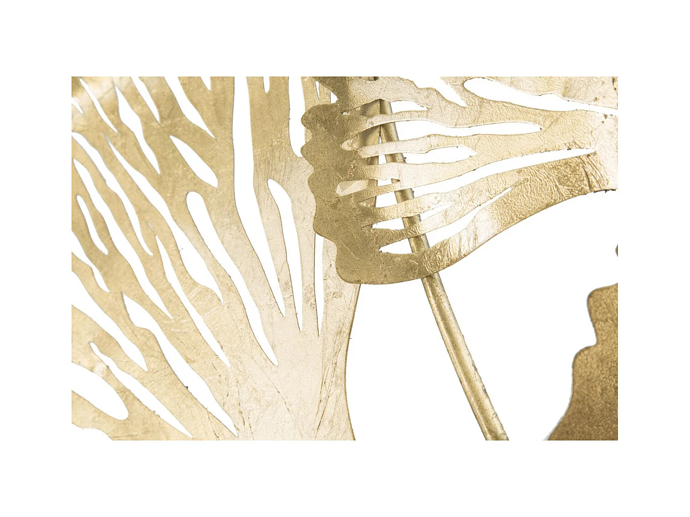 3D Metalen Decoratie Blad 28, Goud, 75x5,5x101 cm, Epikasa