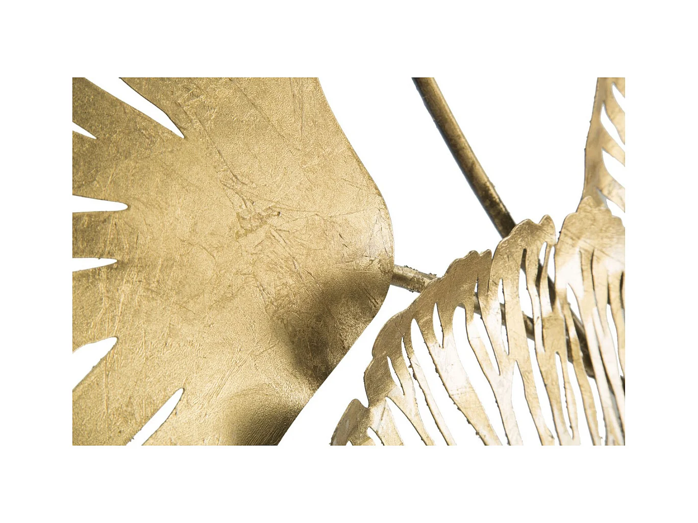 3D Metalen Decoratie Blad 28, Goud, 75x5,5x101 cm, Epikasa