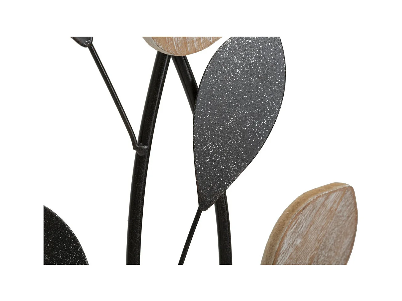 Décoration 3D en Métal Fleurs 49, Noir, 27x2,5x70 cm, Seven Design