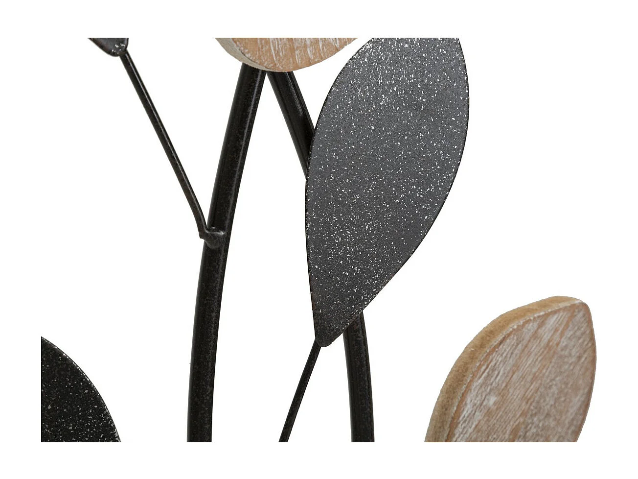 Decoração de Metal 3D Flores 49, Preto, 27x2,5x70 cm, Seven Design