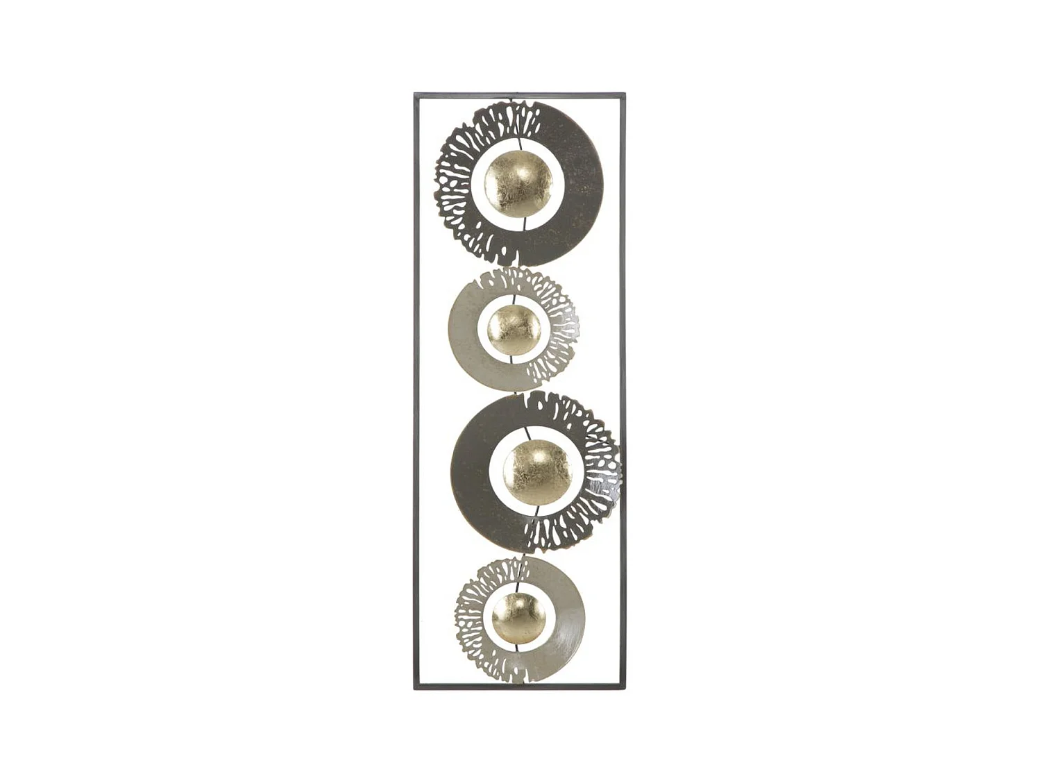 Décoration 3D en Métal Cercles 14, Multicouleur, 31x3x89,5 cm, Epikasa