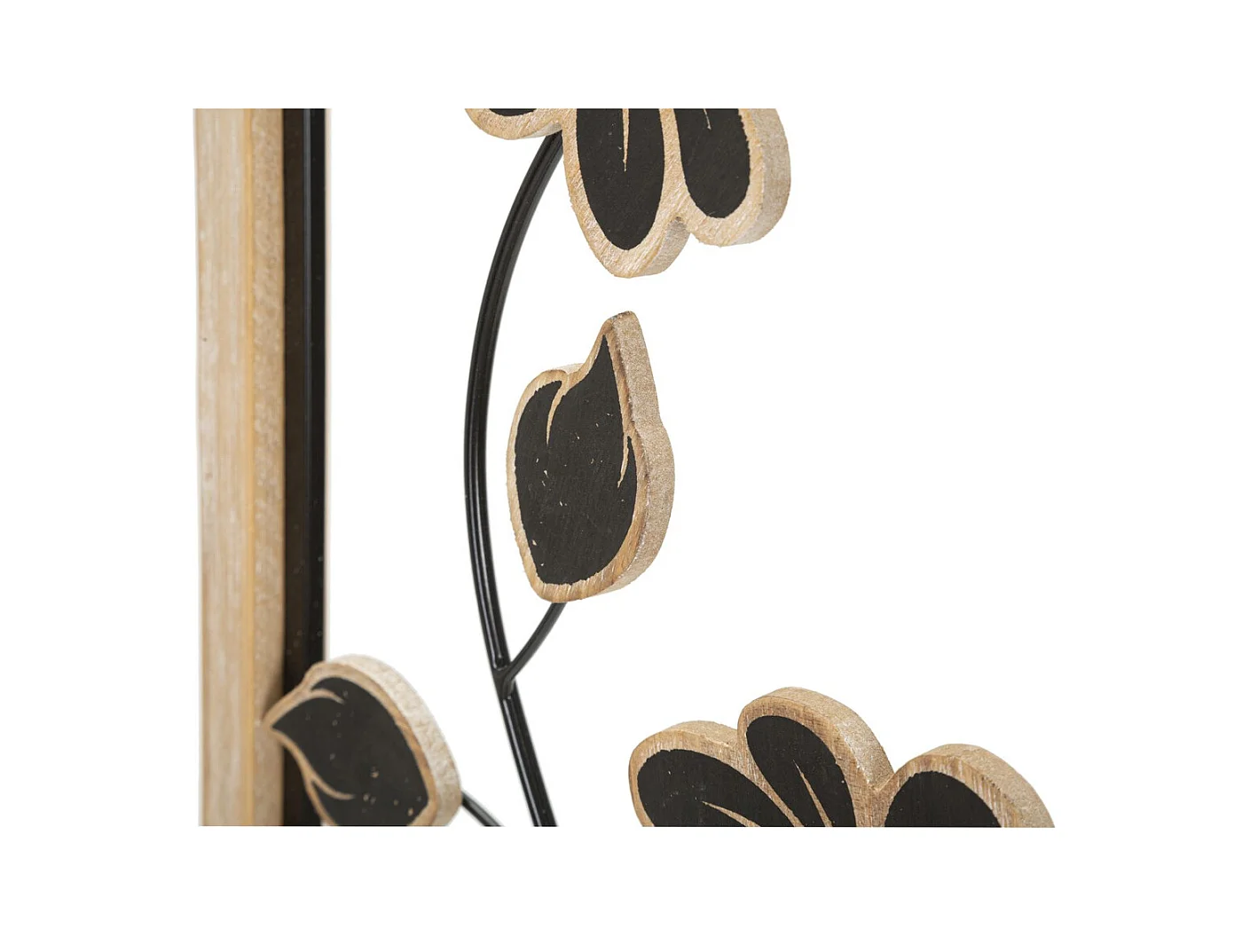 3D Metalen Decoratie Bloemen 46, Bruin, 30x2,5x60 cm, Epikasa