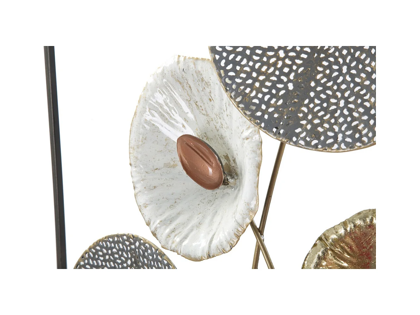 Decoração de Metal 3D Flores 14, Multicolorido, 50x6x90,5 cm, Epikasa