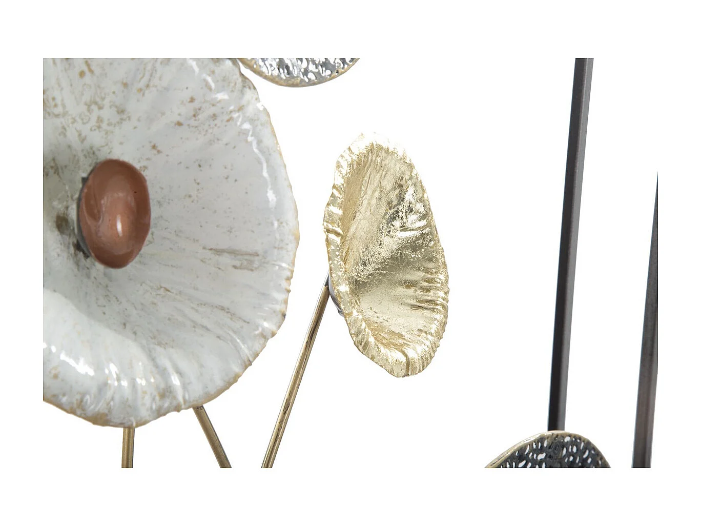 Metalowa Dekoracja 3D Kwiaty 14, Wielokolorowy, 50x6x90,5 cm, Seven Design