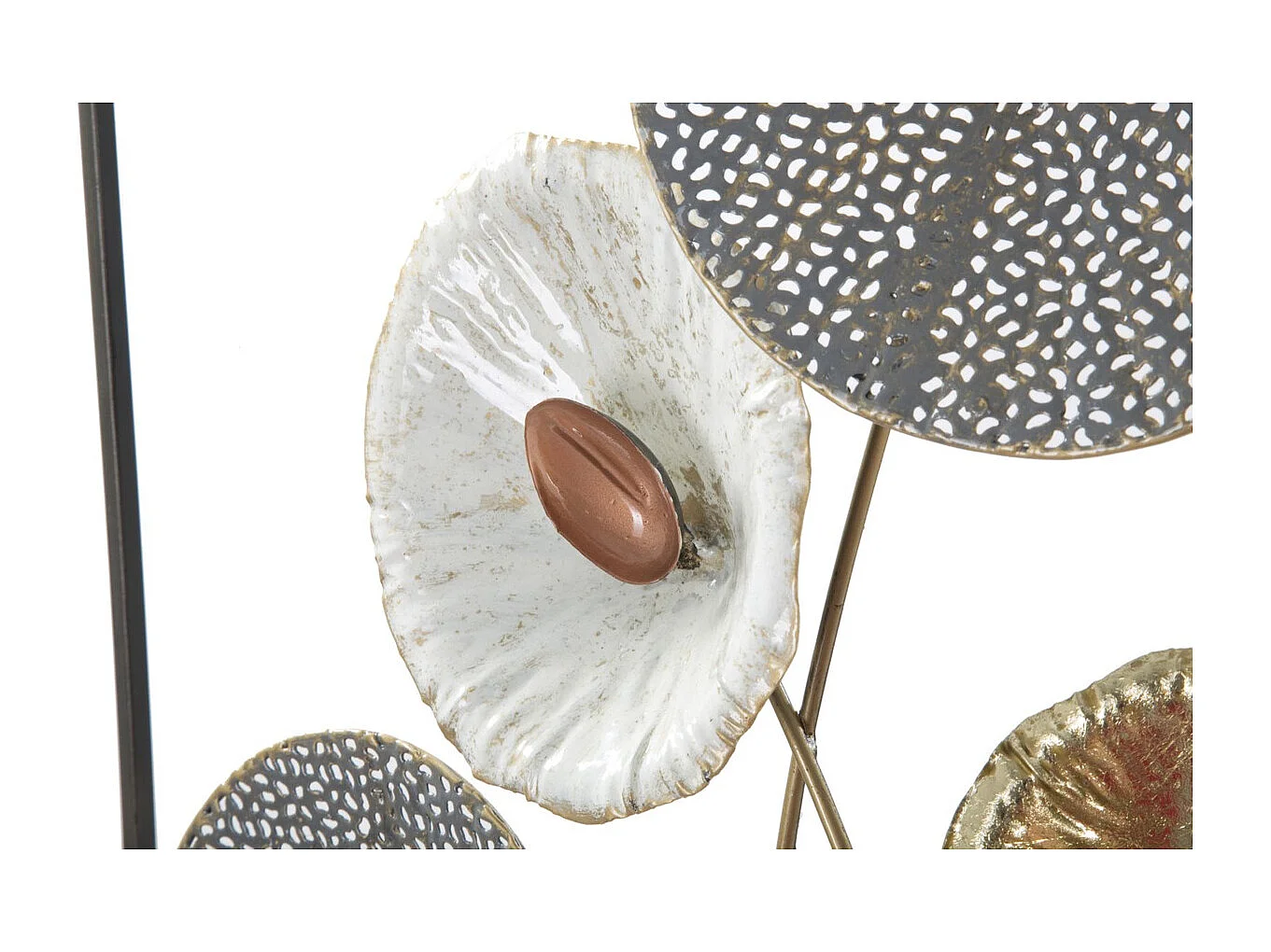 Metalowa Dekoracja 3D Kwiaty 14, Wielokolorowy, 50x6x90,5 cm, Seven Design