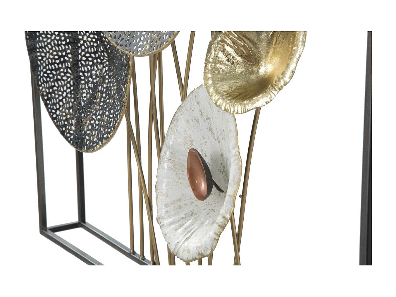 Metalowa Dekoracja 3D Kwiaty 14, Wielokolorowy, 50x6x90,5 cm, Seven Design