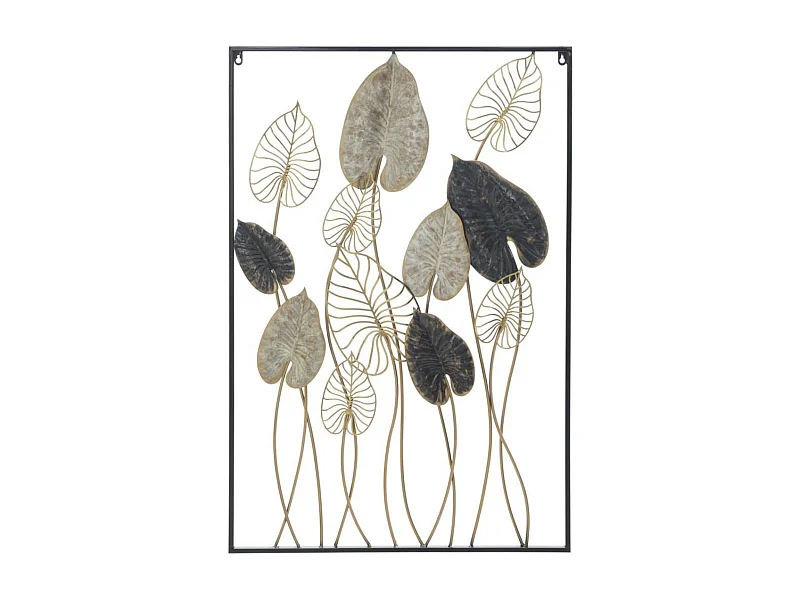 Metalowa Dekoracja 3D Liść 12, Wielokolorowy, 66x4,5x100 cm, Epikasa