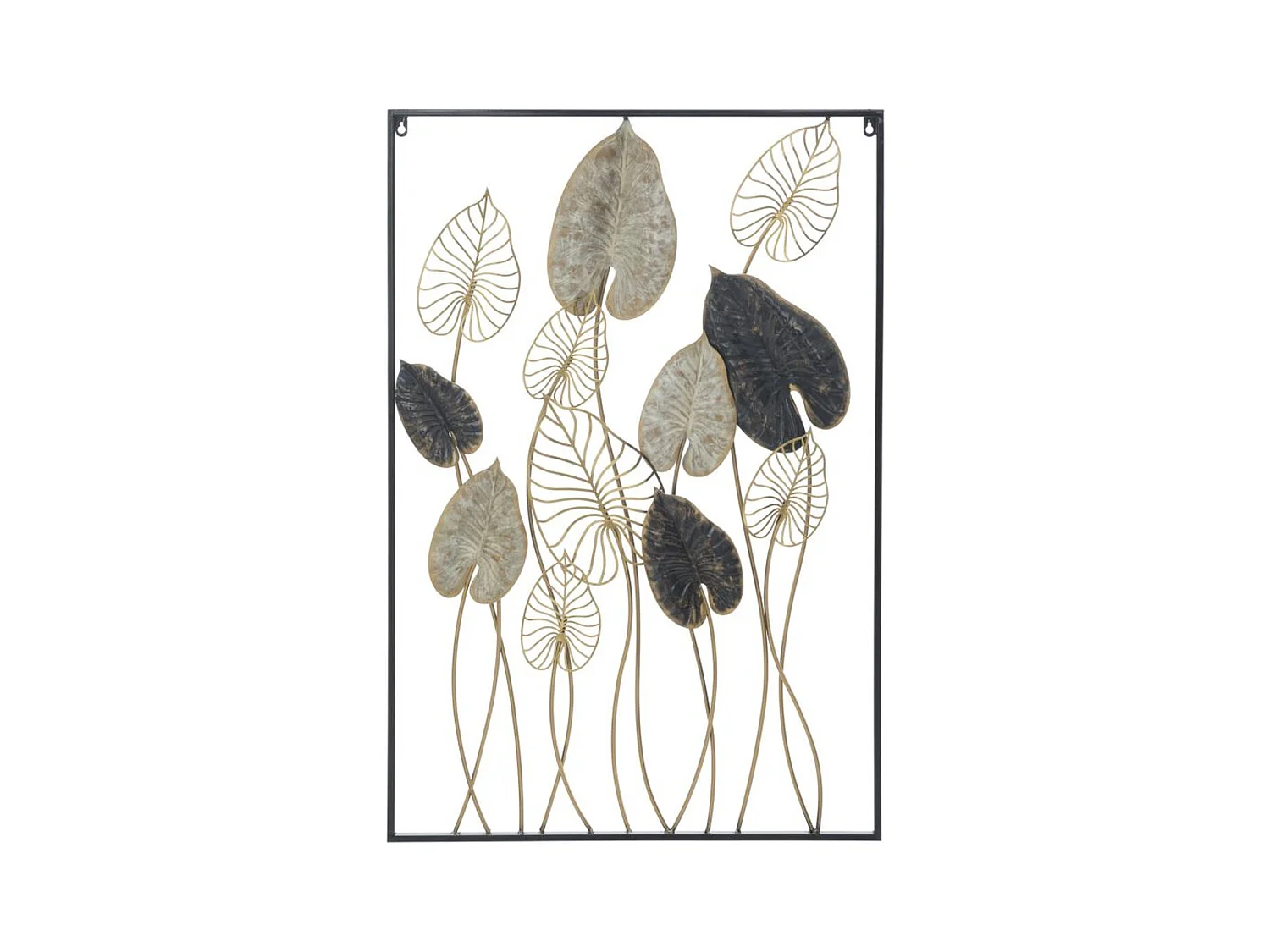 Metalowa Dekoracja 3D Liść 12, Wielokolorowy, 66x4,5x100 cm, Epikasa