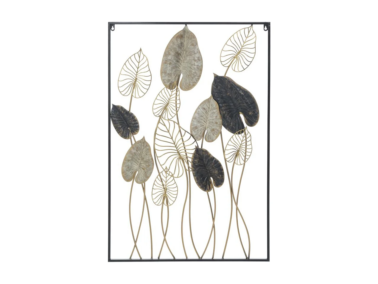 Metalowa Dekoracja 3D Liść 12, Wielokolorowy, 66x4,5x100 cm, Seven Design