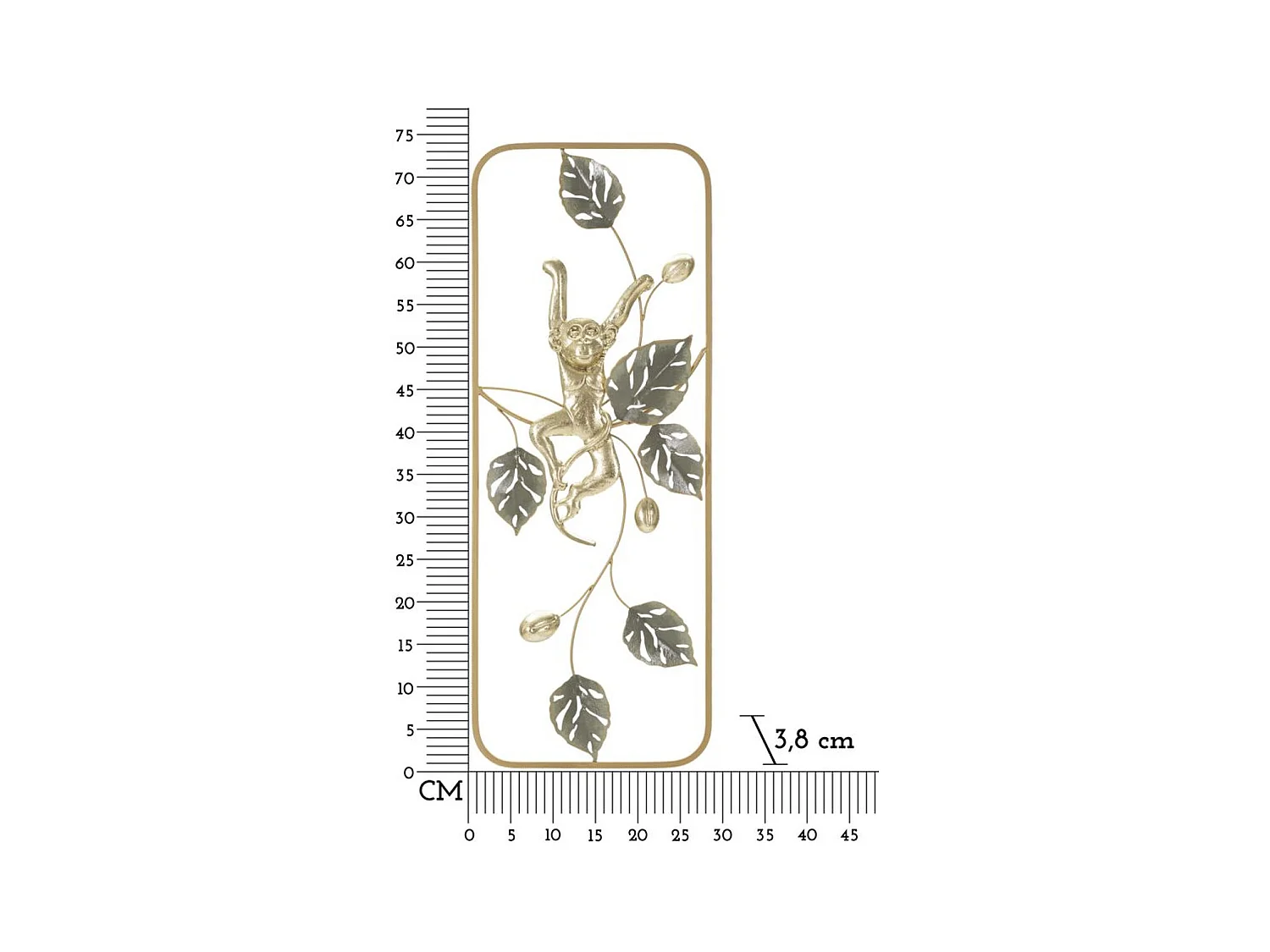 3D Metalen Decoratie Bloemen 43, Veelkleurig, 28,6x3,8x74,3 cm, Epikasa