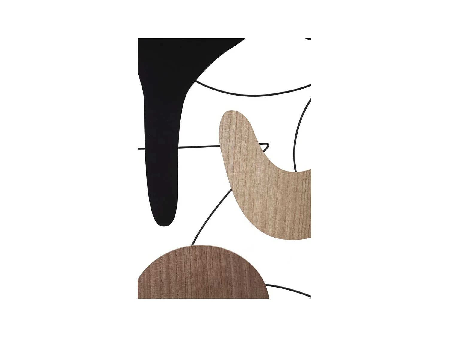 Dekoracja z Metalu i Drewna Geometryczny 9, Wielokolorowy, 60x2x80 cm, Epikasa