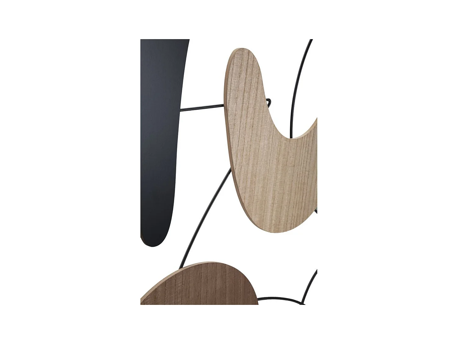 Dekoracja z Metalu i Drewna Geometryczny 9, Wielokolorowy, 60x2x80 cm, Epikasa