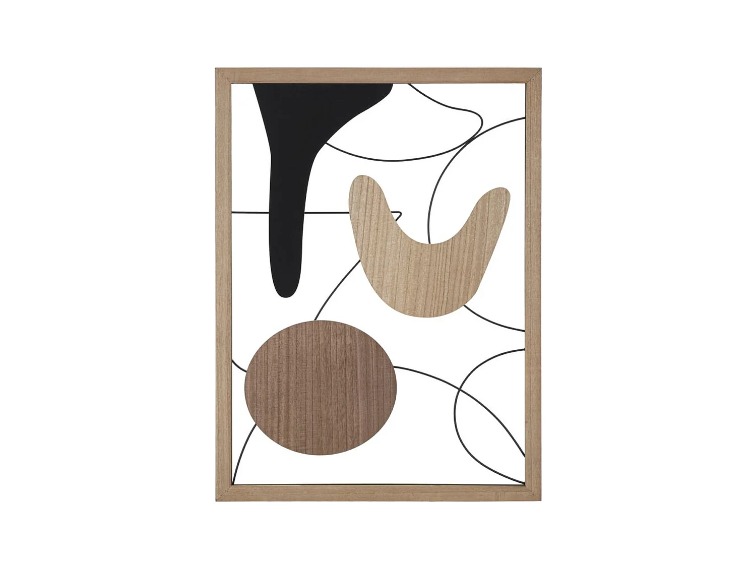 Décoration en Métal et Bois Géométrique 9, Multicouleur, 60x2x80 cm, Epikasa