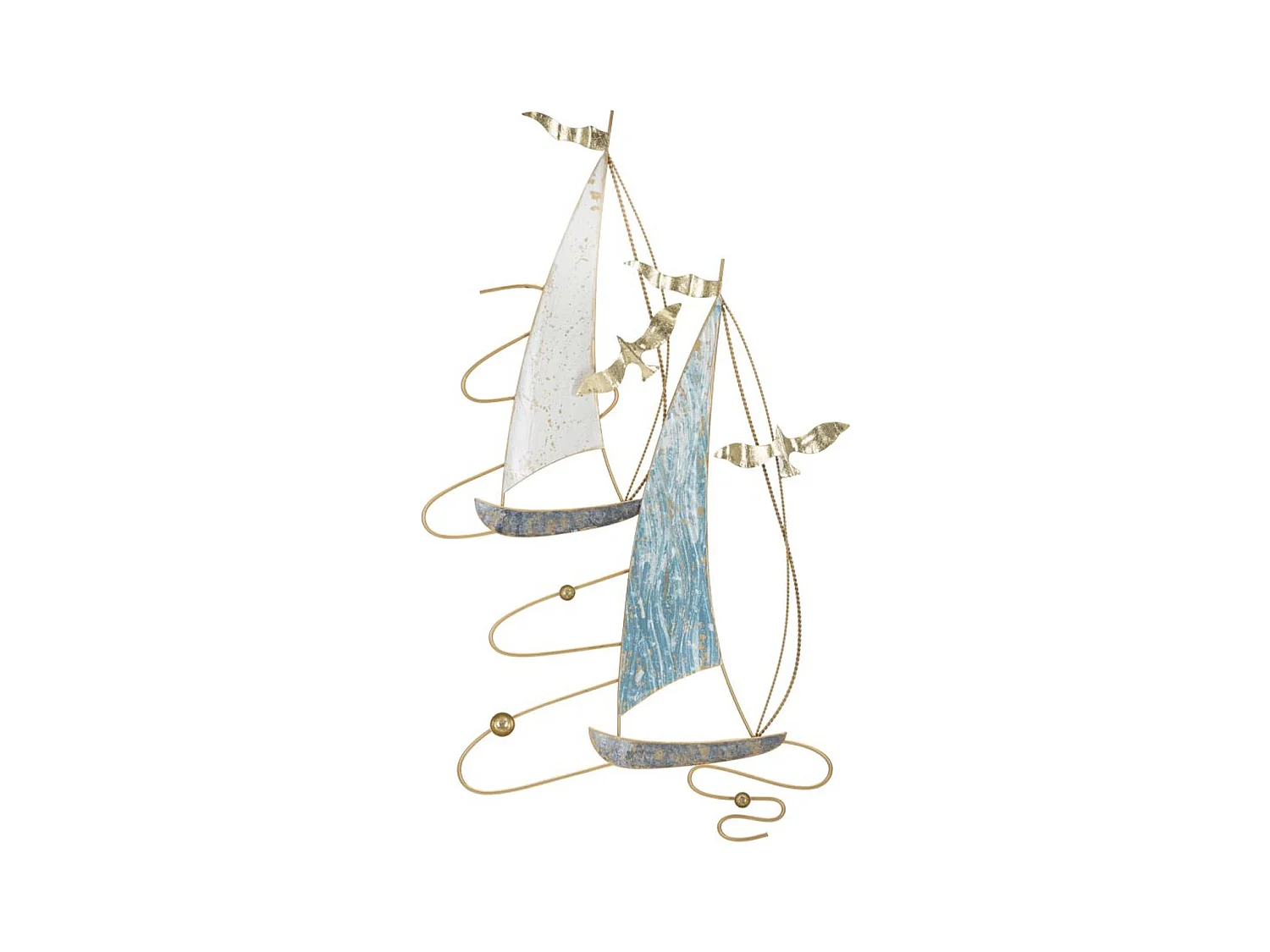 Décoration 3D en Métal Bateaux 6, Multicouleur, 51,4x4x87 cm, Seven Design