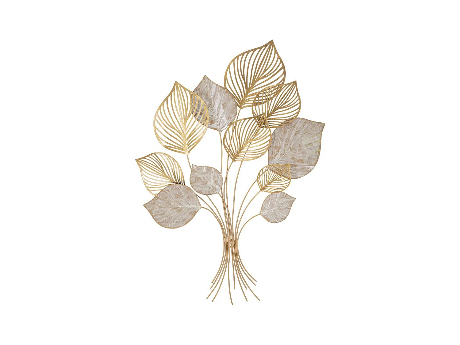 Metalowa Dekoracja 3D Liść 38, Wielokolorowy, 63x4x85 cm, Epikasa