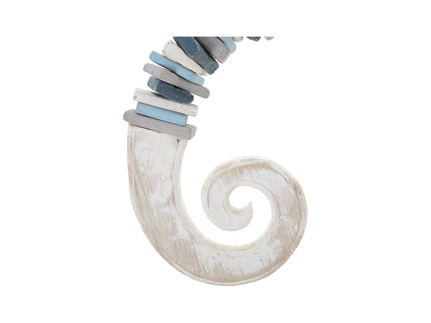 Dekoracja z Metalu i Drewna Konik morski, Wielokolorowy, 22x6x55 cm, Epikasa