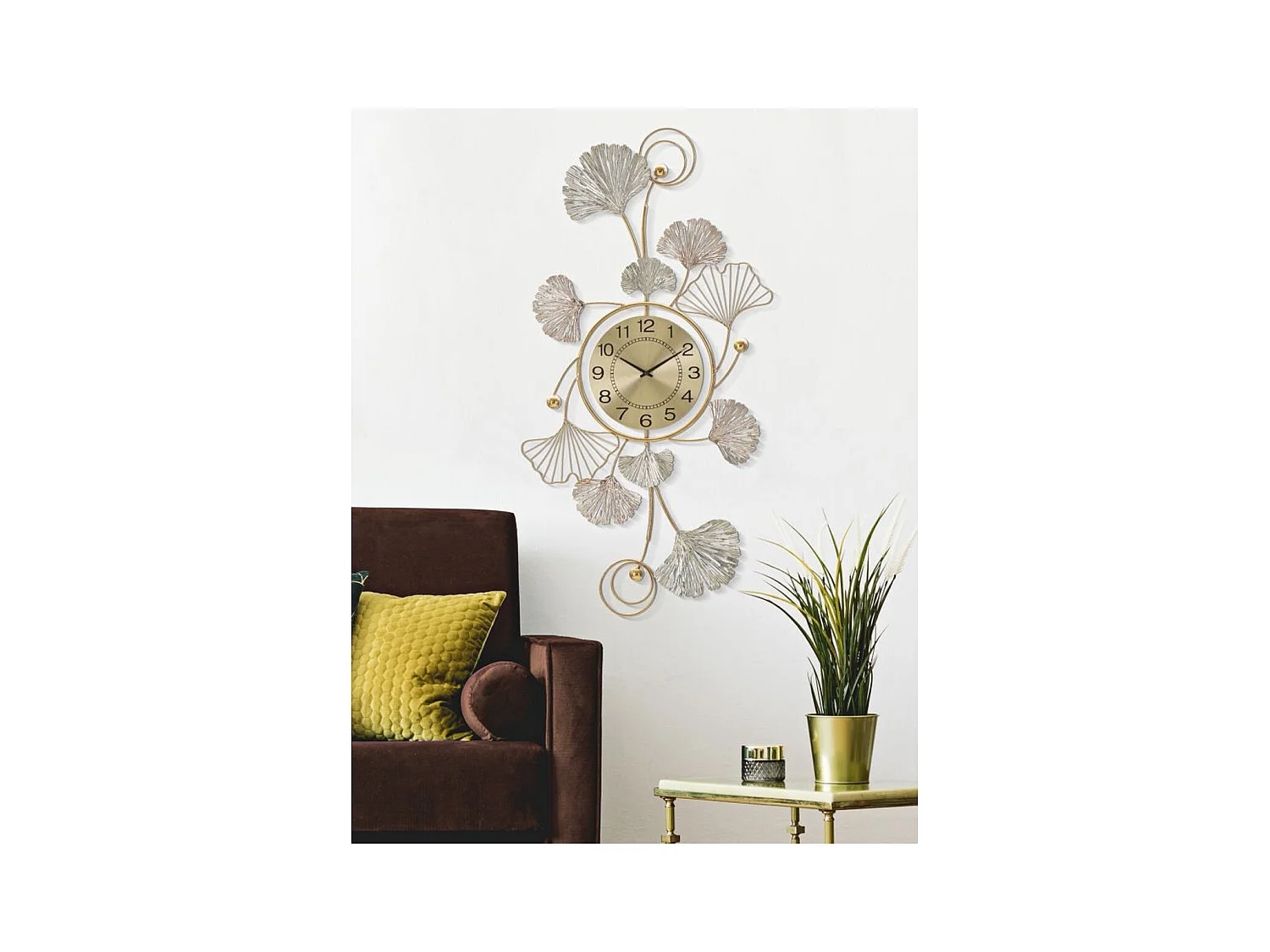 Décoration 3D en Métal Feuille 37, Multicouleur, 52,5x3,5x102 cm, Seven Design