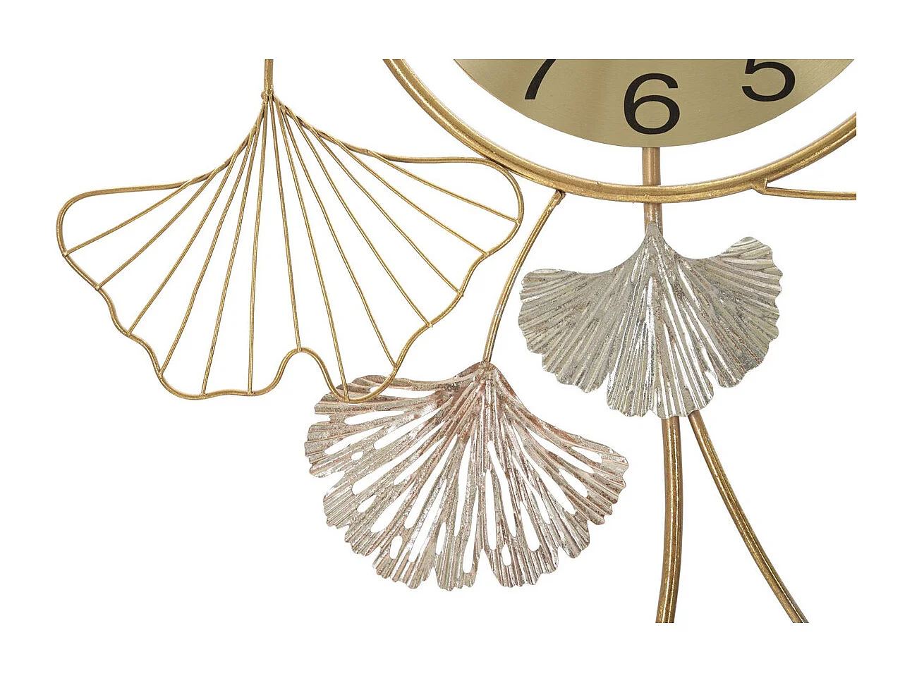 Décoration 3D en Métal Feuille 37, Multicouleur, 52,5x3,5x102 cm, Seven Design