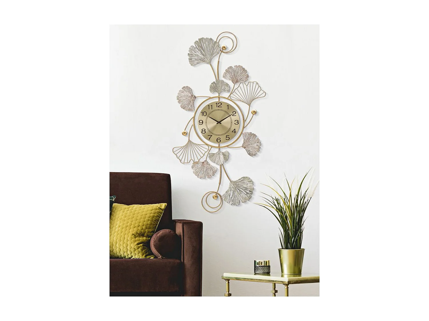 Décoration 3D en Métal Feuille 37, Multicouleur, 52,5x3,5x102 cm, Seven Design