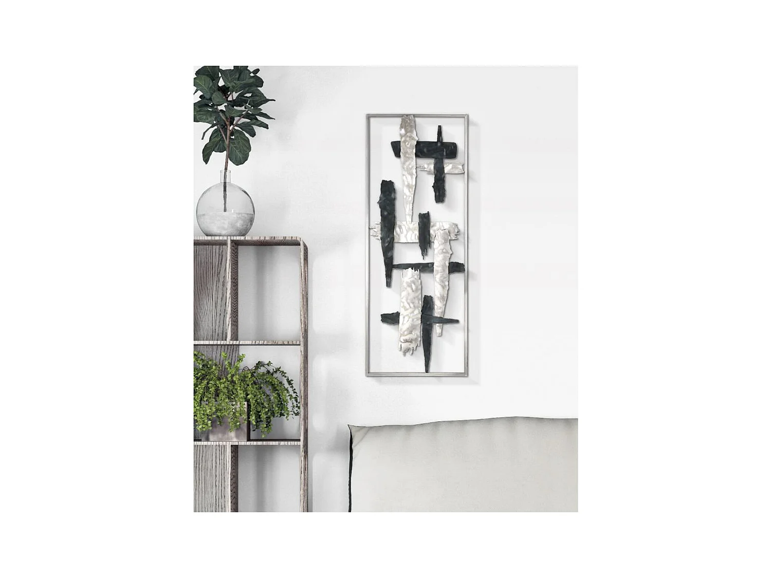 Décoration 3D en Métal Géométrique 4, Multicouleur, 28,6x2,5x74,3 cm, Seven Design