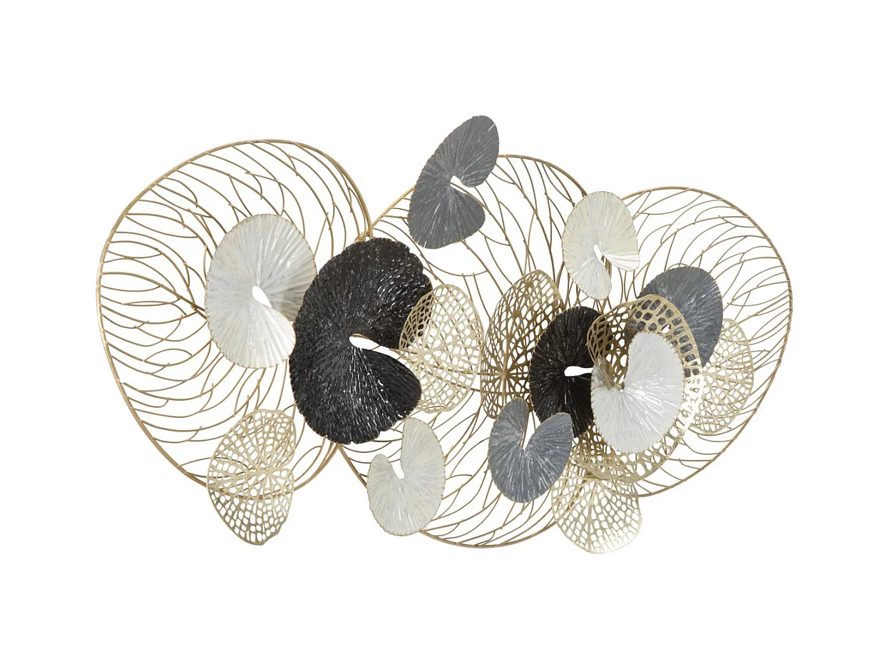 Metalowa Dekoracja 3D Kręgi, Wielokolorowy, 124,5x9,5x55 cm, Epikasa