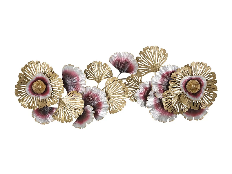 3D Metalen Decoratie Bloemen 15, Veelkleurig, 130x5,5x54 cm, Epikasa