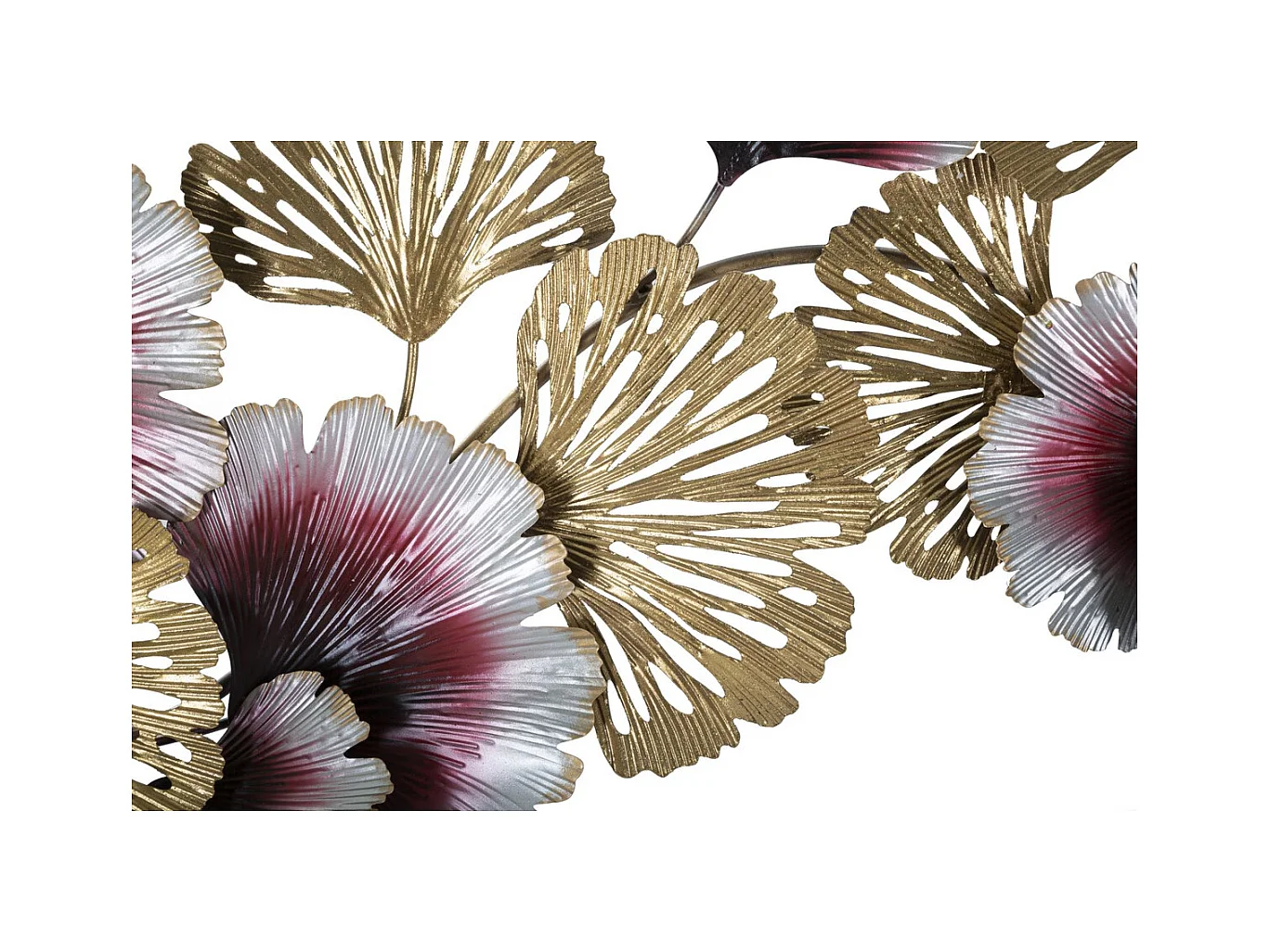 Metalowa Dekoracja 3D Kwiaty 15, Wielokolorowy, 130x5,5x54 cm, Epikasa