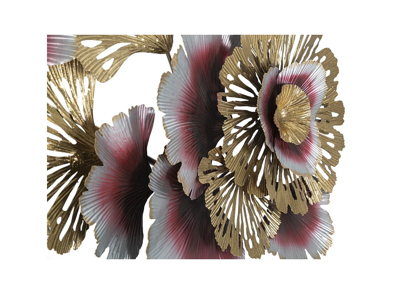 Metalowa Dekoracja 3D Kwiaty 15, Wielokolorowy, 130x5,5x54 cm, Epikasa