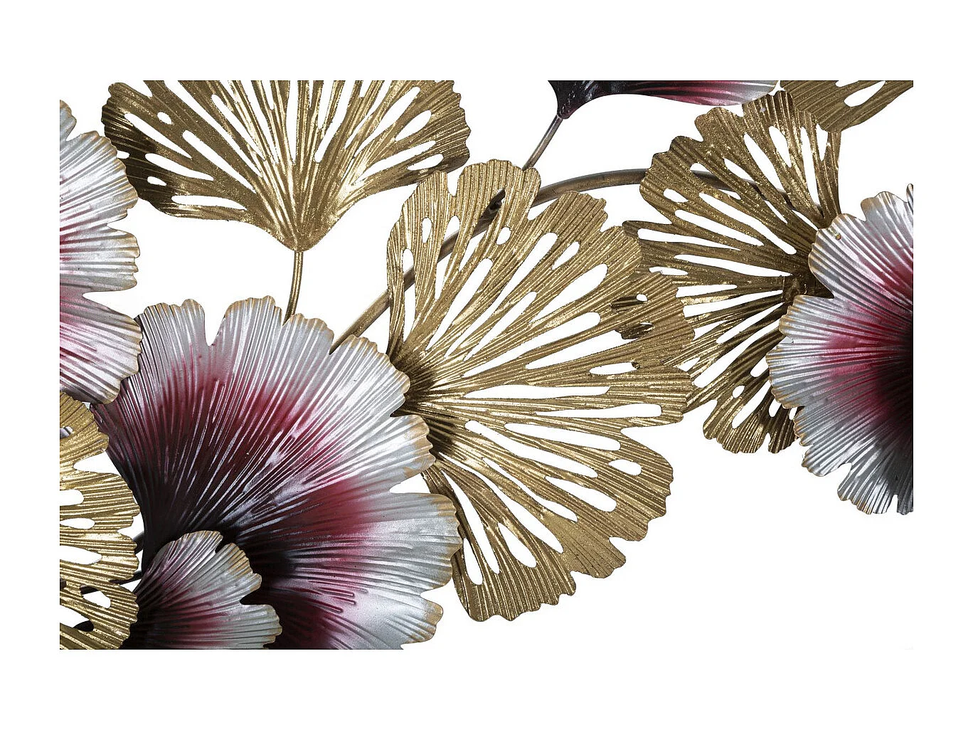 Metalowa Dekoracja 3D Kwiaty 15, Wielokolorowy, 130x5,5x54 cm, Seven Design