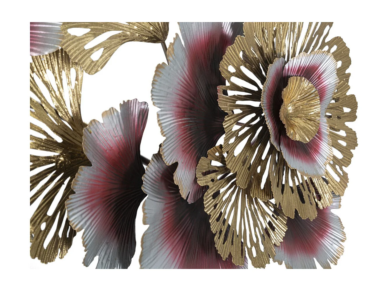 Metalowa Dekoracja 3D Kwiaty 15, Wielokolorowy, 130x5,5x54 cm, Seven Design