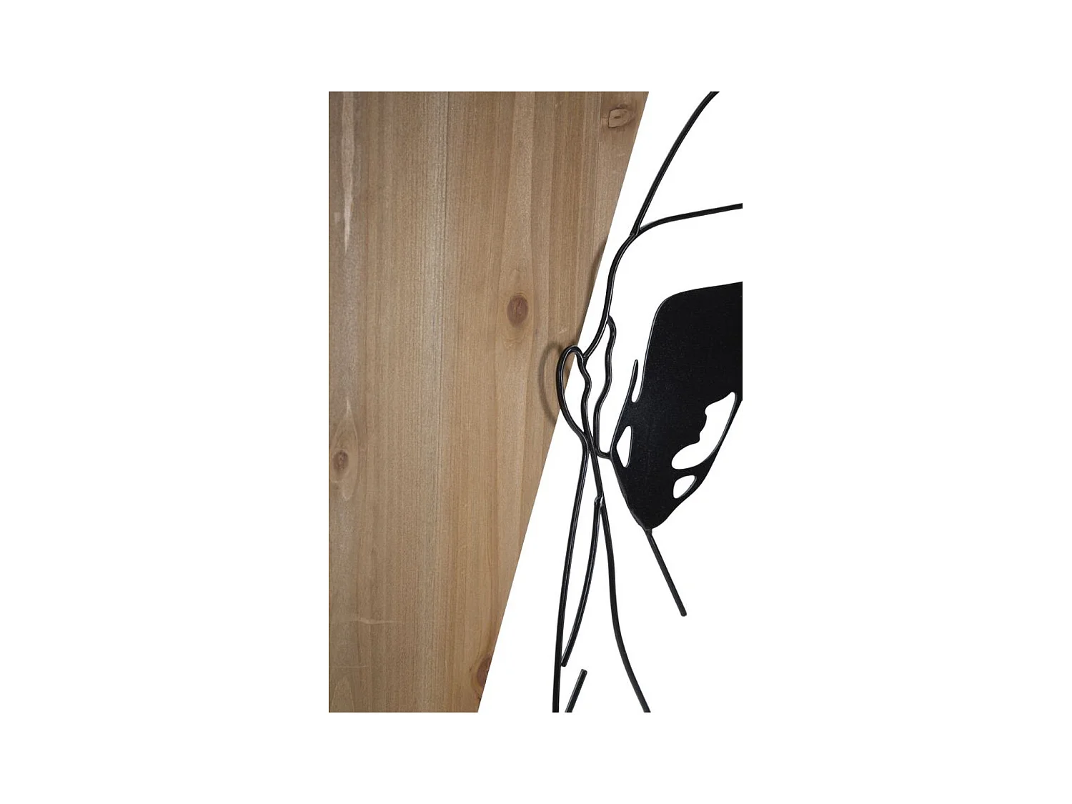 Dekoracja z Metalu i Drewna Ciała 9, Brązowy, 50x2x90 cm, Epikasa