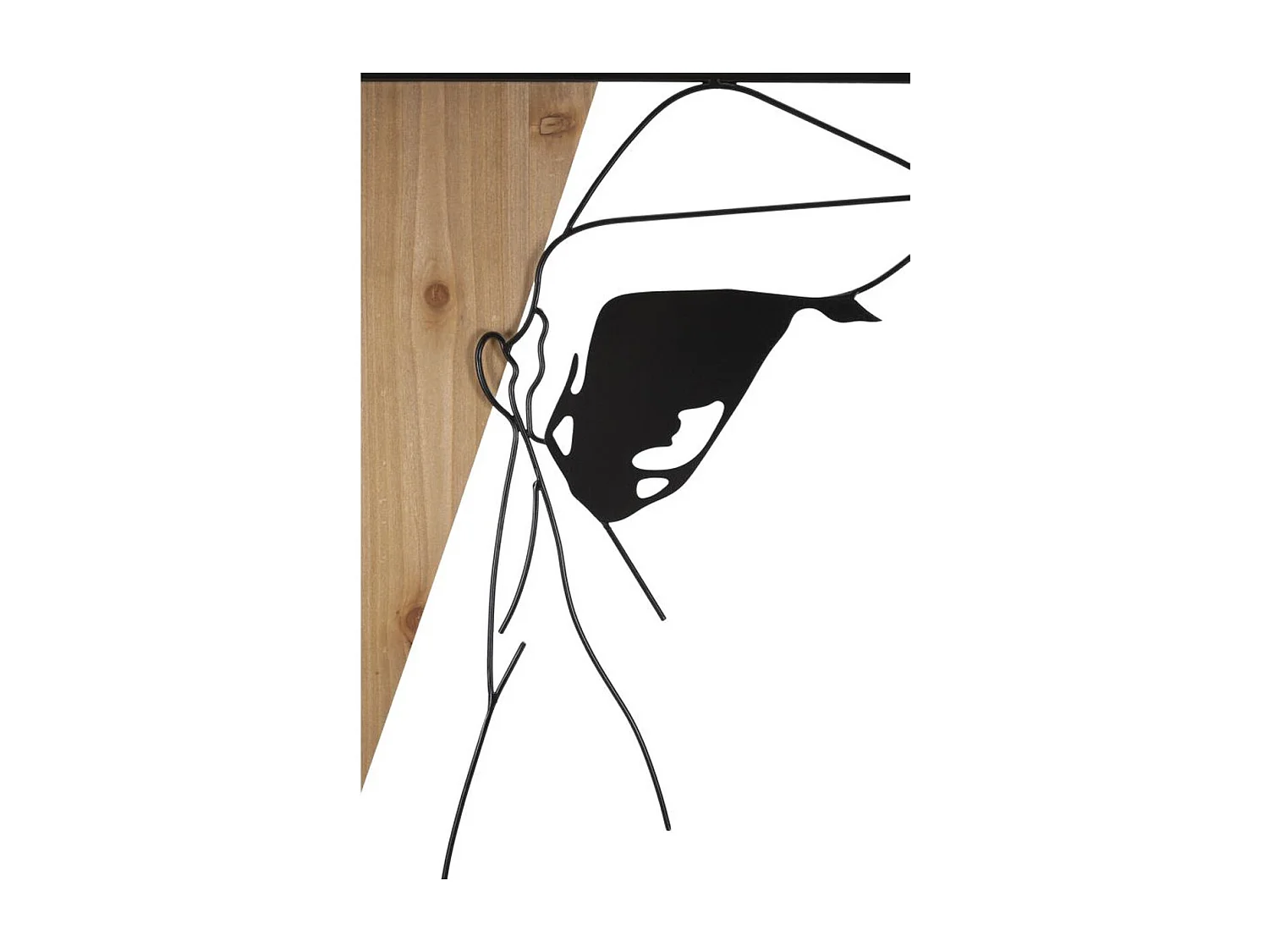 Décoration en Métal et Bois Corps 9, Marron, 50x2x90 cm, Seven Design