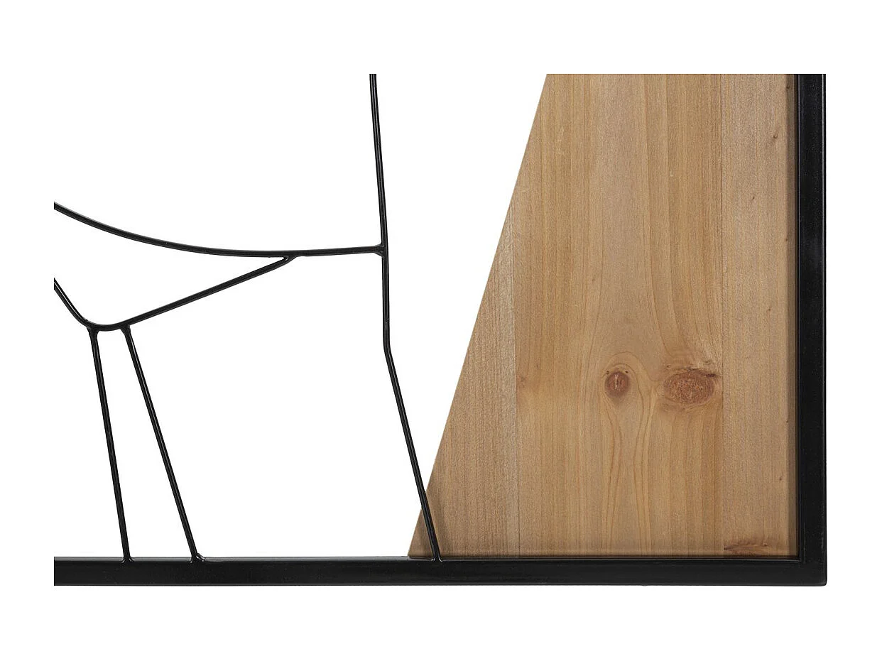 Décoration en Métal et Bois Corps 9, Marron, 50x2x90 cm, Seven Design