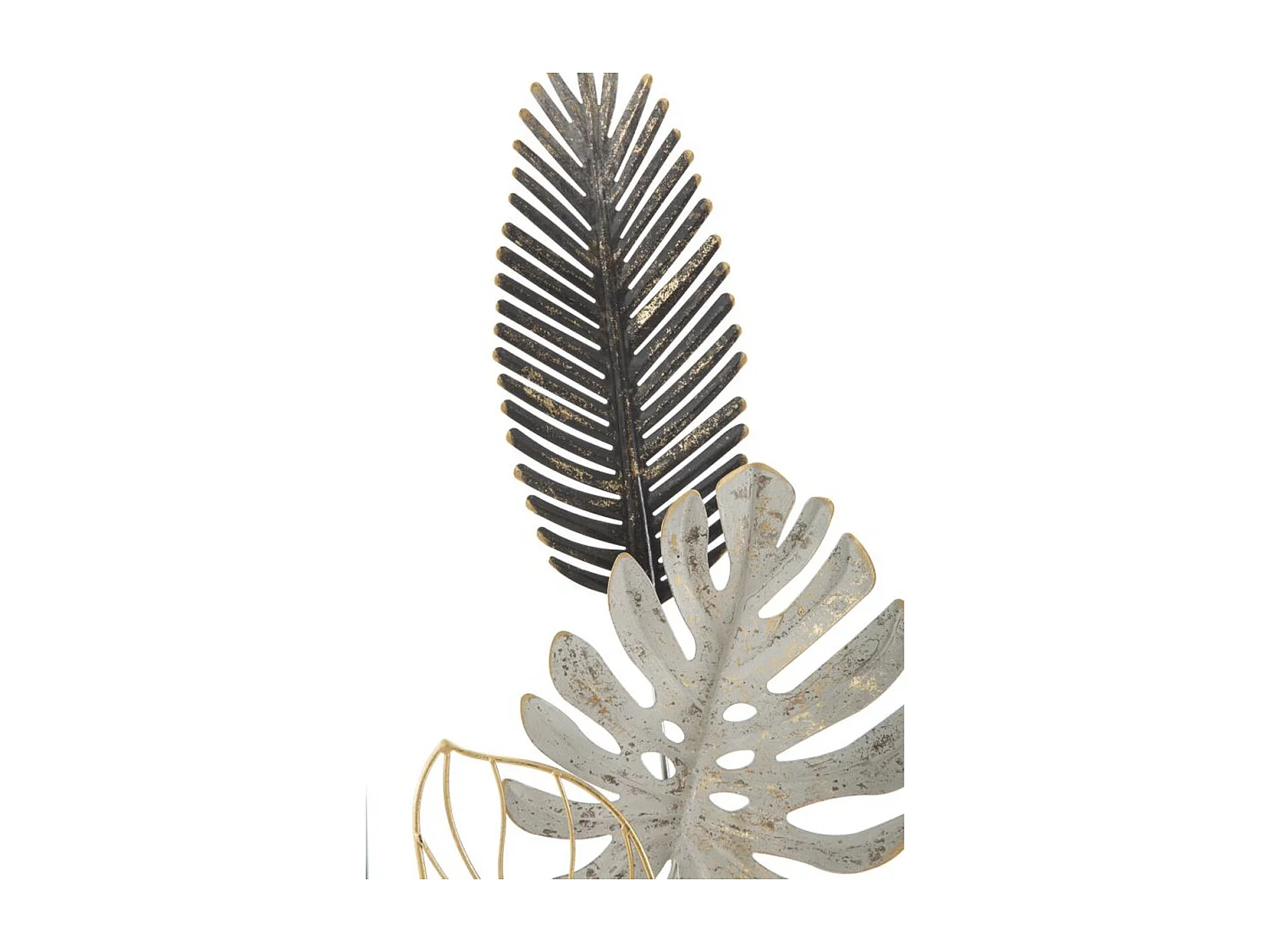 Metalowa Dekoracja 3D Palm 3, Wielokolorowy, 28,5x3x74 cm, Seven Design