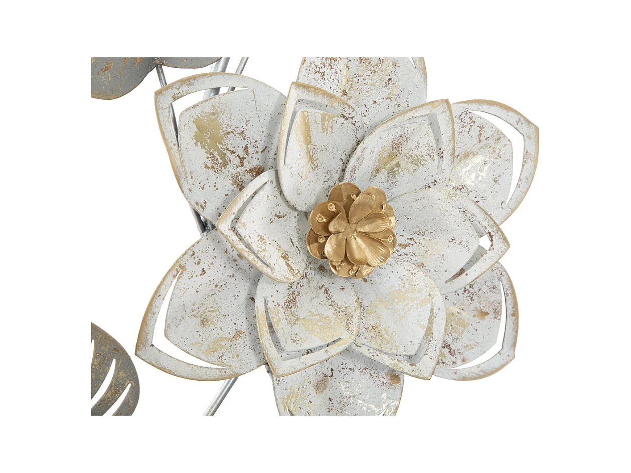 Decoração de Metal 3D Flores 34, Multicolorido, 39x5,5x67,5 cm, Epikasa