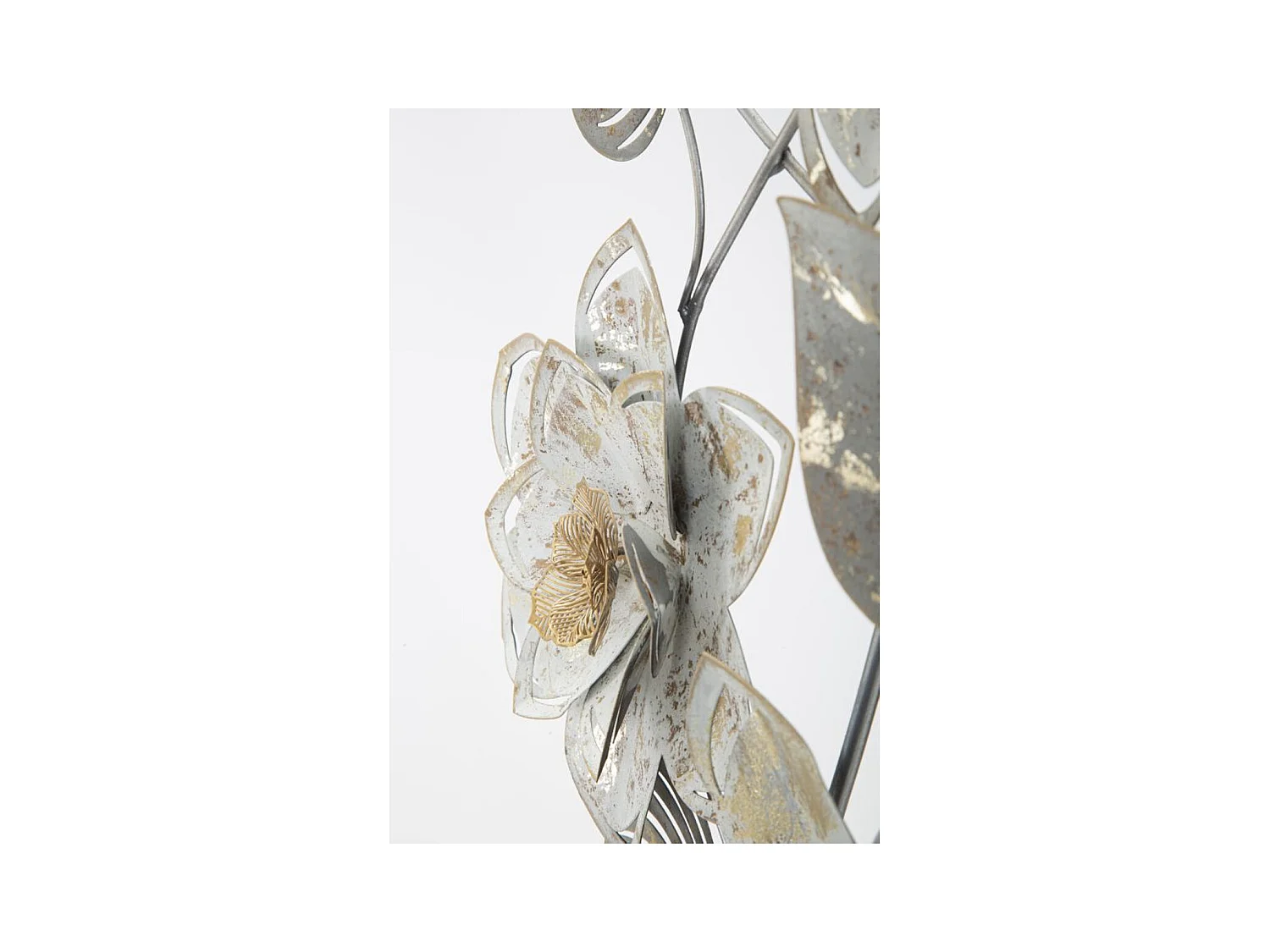 Decoração de Metal 3D Flores 34, Multicolorido, 39x5,5x67,5 cm, Epikasa