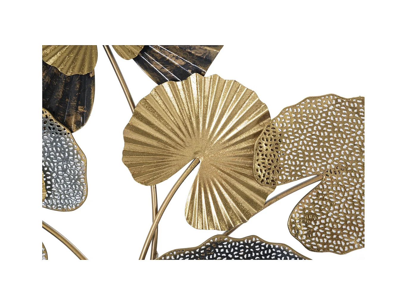 Metalowa Dekoracja 3D Liść 24, Wielokolorowy, 63,5x4x109,5 cm, Epikasa