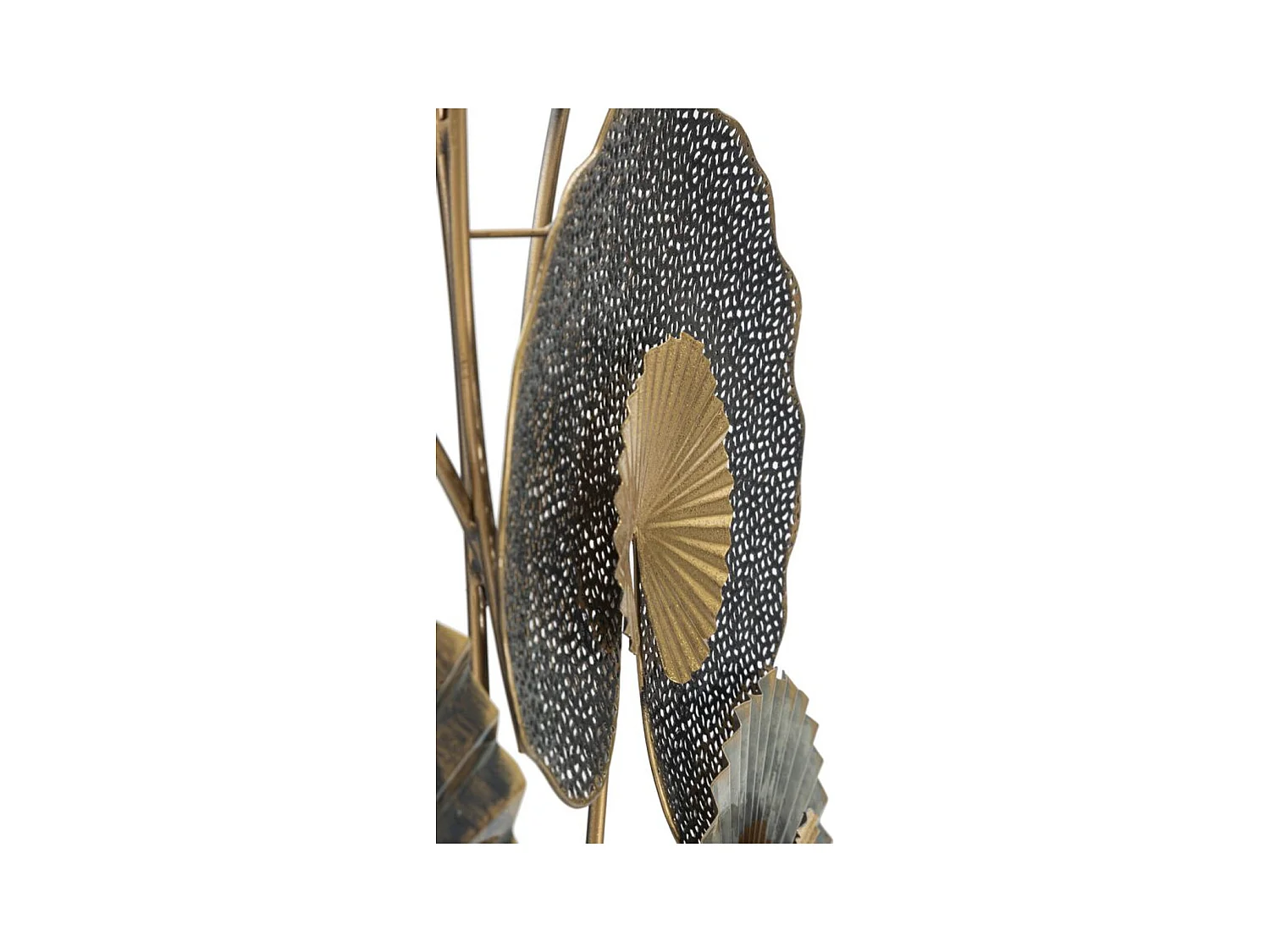 Metalowa Dekoracja 3D Liść 24, Wielokolorowy, 63,5x4x109,5 cm, Epikasa