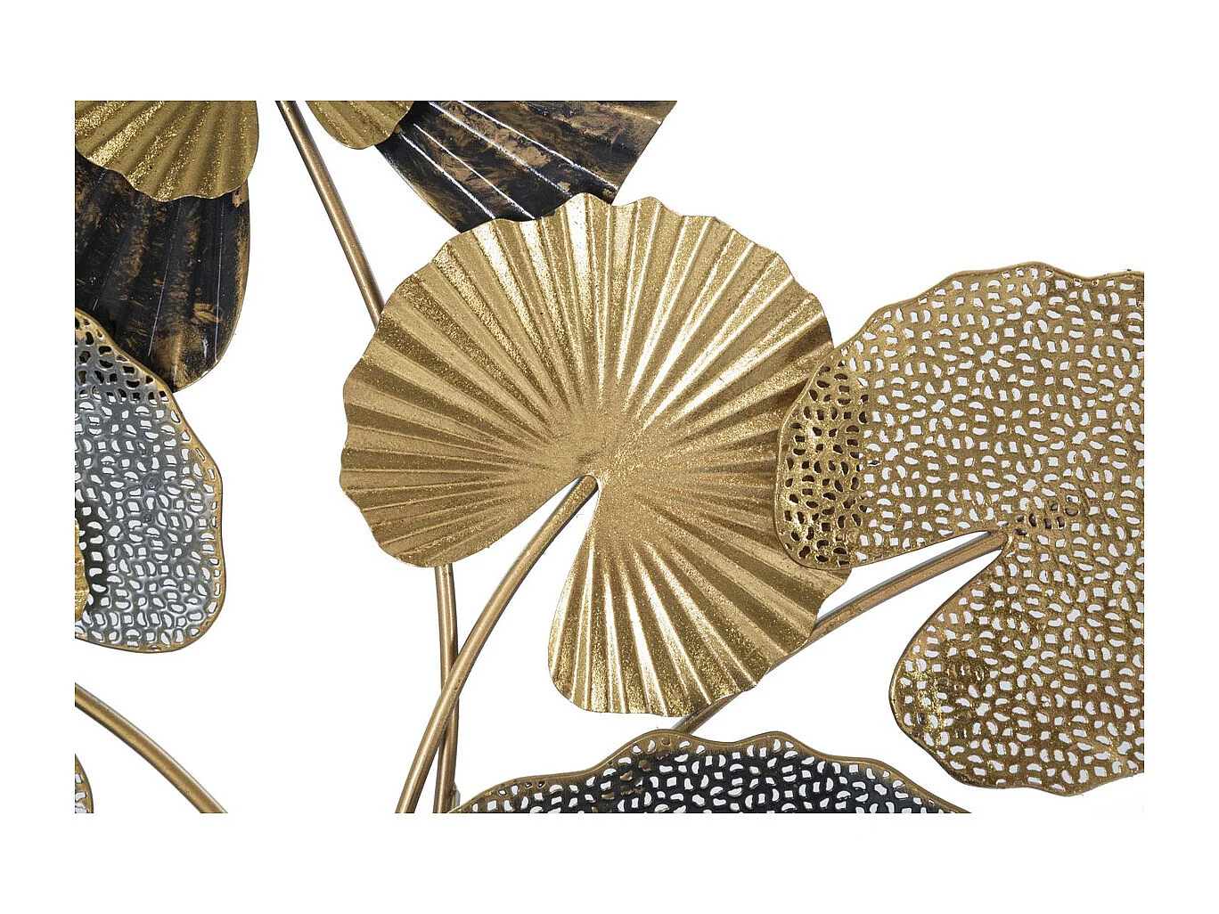 Décoration 3D en Métal Feuille 24, Multicouleur, 63,5x4x109,5 cm, Seven Design