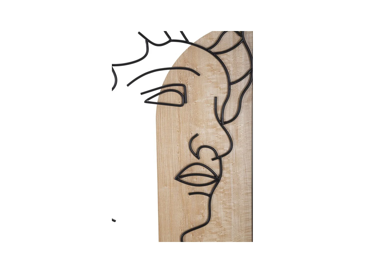 Décoration en Métal et Bois Visage 8, Multicouleur, 55x2x80 cm, Epikasa