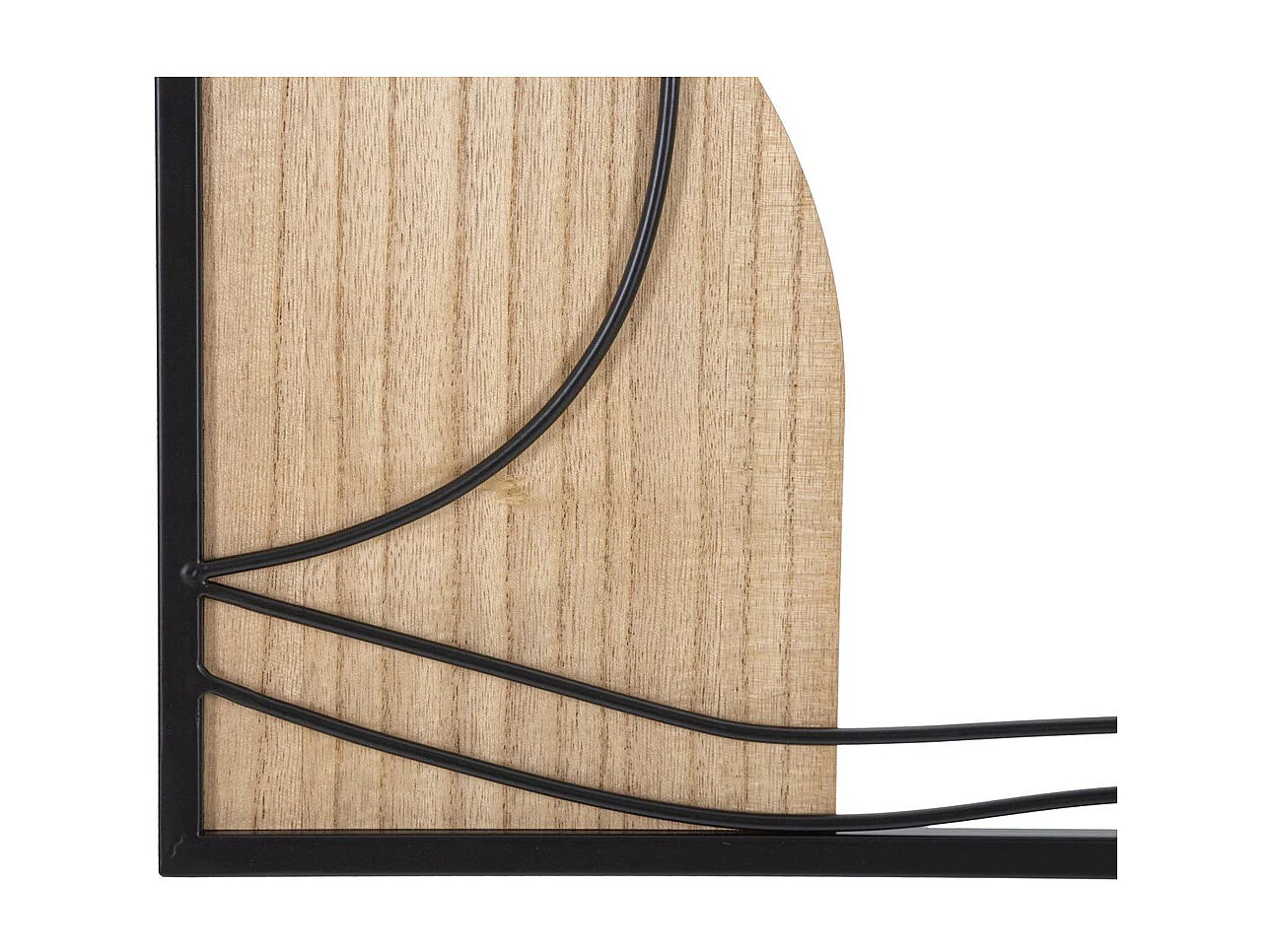 Decoración de Metal y Madera Cara 8, Multicolor, 55x2x80 cm, Seven Design