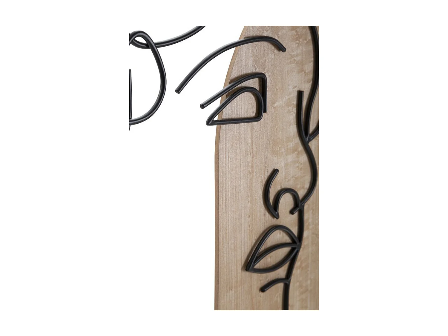 Decoración de Metal y Madera Cara 8, Multicolor, 55x2x80 cm, Seven Design