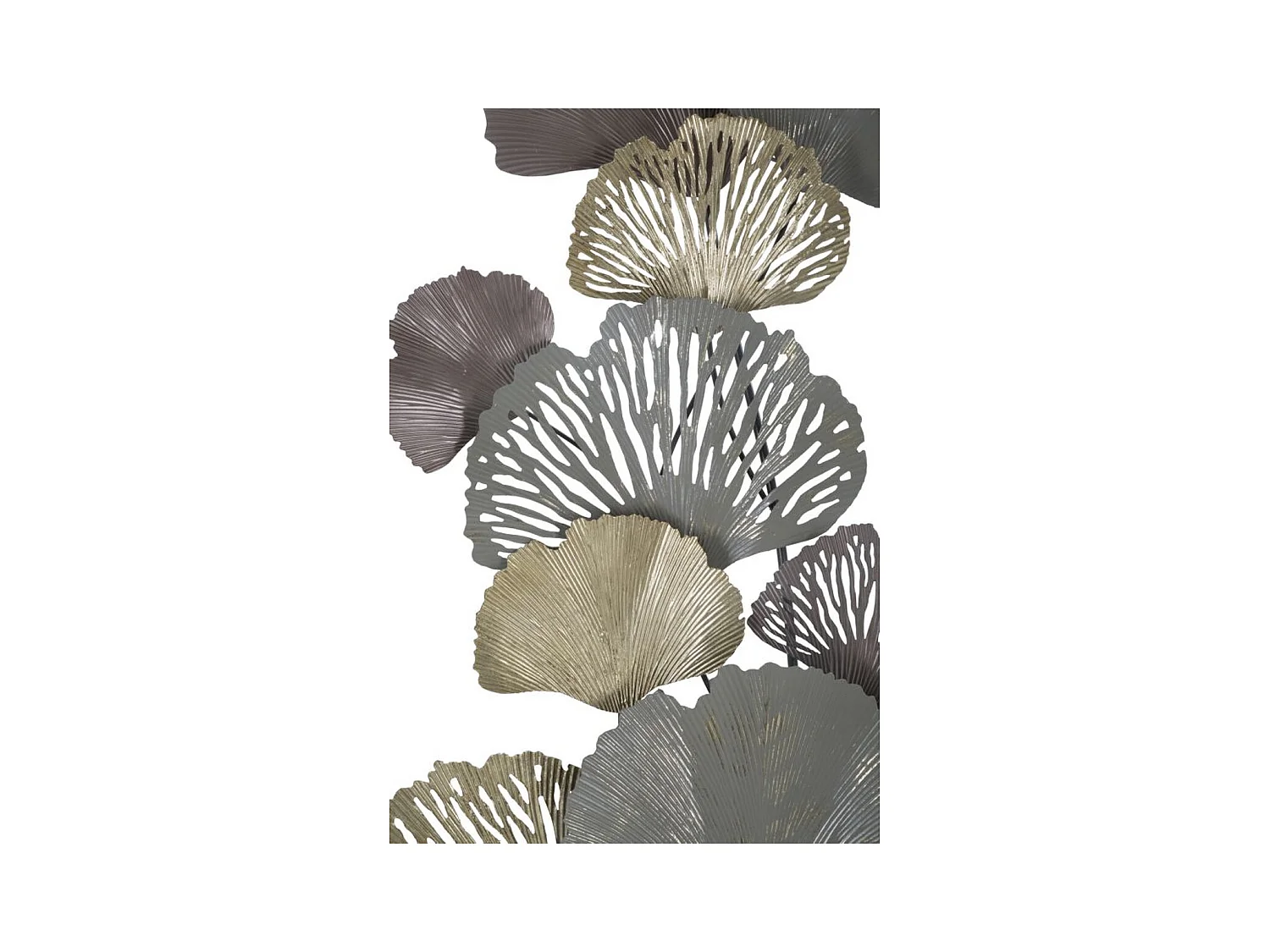 Decorazione in Metallo 3D Foglia 13, Multicolore, 76x7,6x126 cm, Epikasa