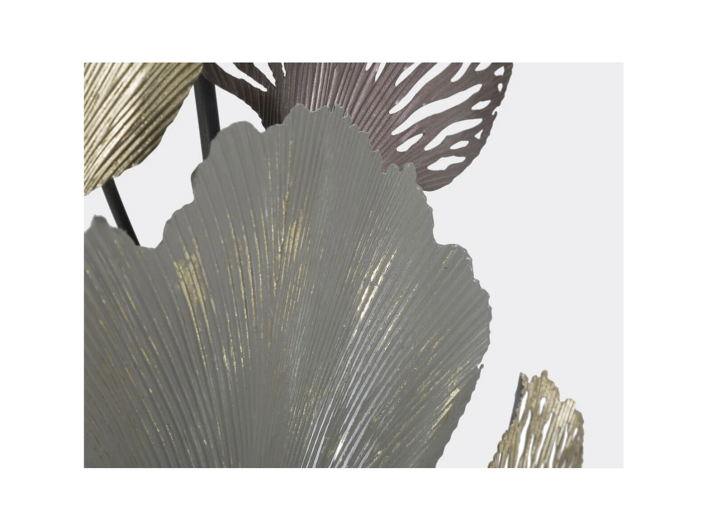 Decorazione in Metallo 3D Foglia 13, Multicolore, 76x7,6x126 cm, Epikasa