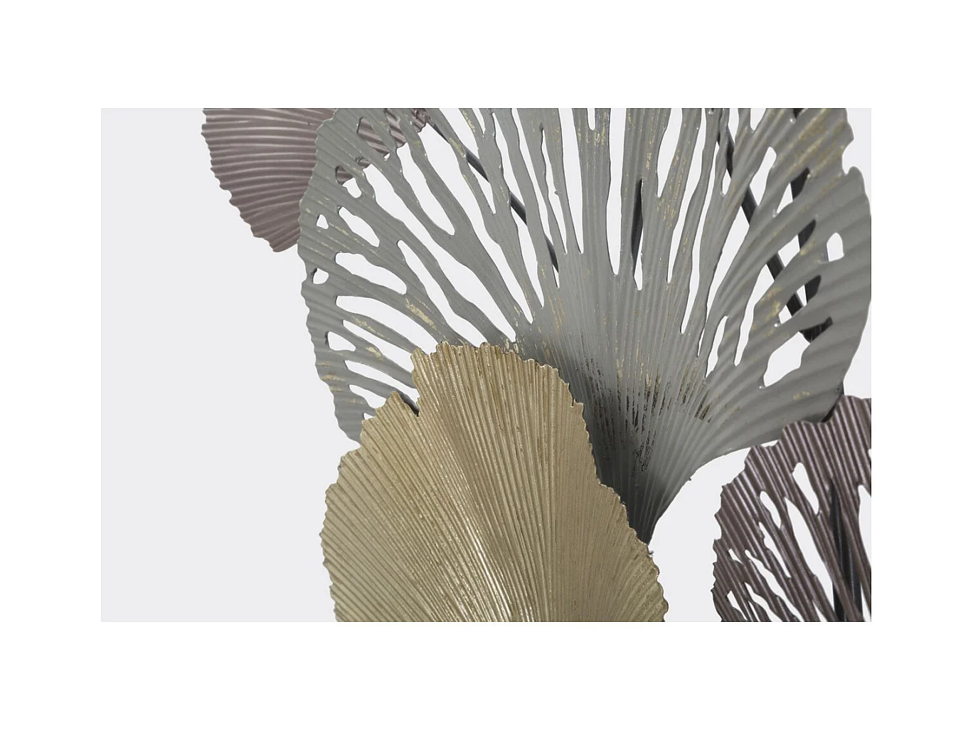 Decorazione in Metallo 3D Foglia 13, Multicolore, 76x7,6x126 cm, Epikasa